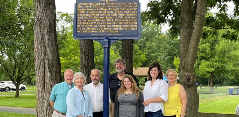Council Members with the Susquehannock Indian Historic Marker